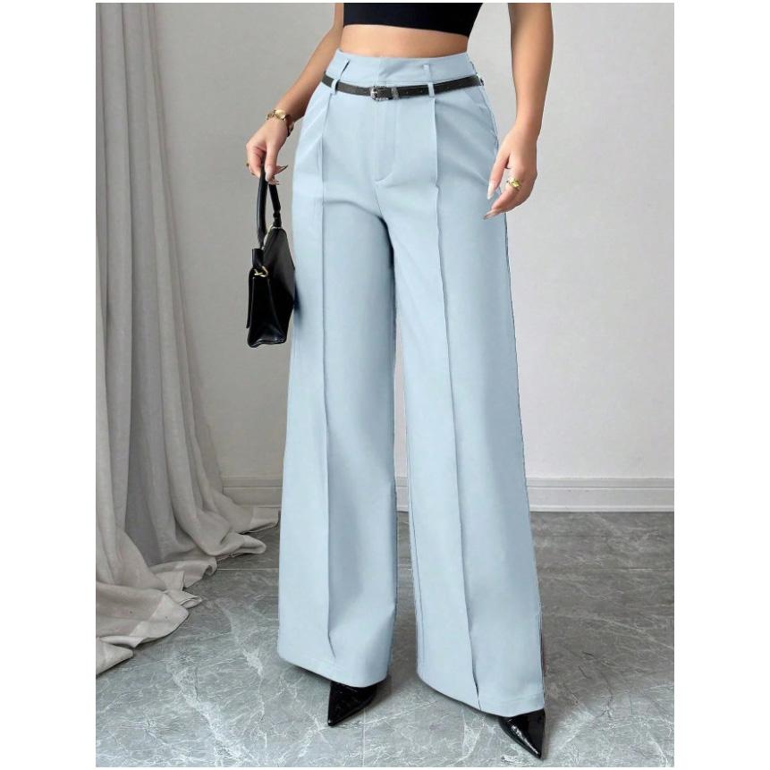 Cross-border Europe, America 2025 Autumn and Winter New Women's Casual Temperament Commuting High Waist Loose Straight Trousers Suit Pants