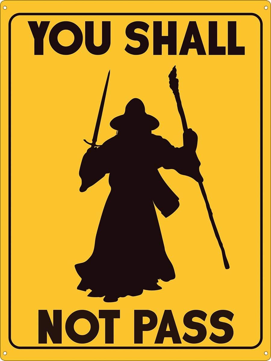 

You Shall Not Pass Tin Sign Sign Metal Signs Wall Decor For Warehouse Ranch Garage Bar Personalized Man Cavealuminum sig aluminum 20x30cm