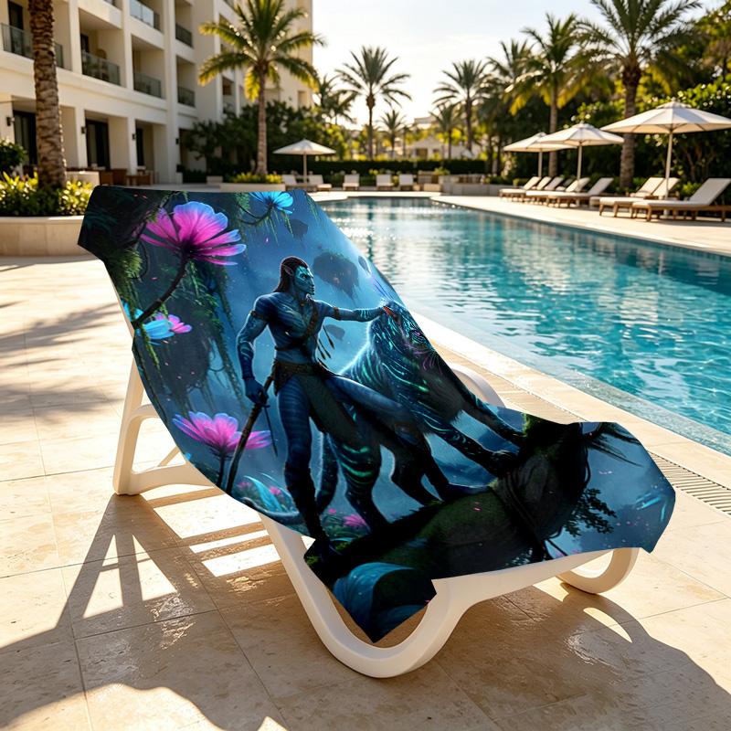 Avatar Print Beach Towel Design, Soft, Lightweight. for Home Bathroom, Spa, Pool, Yoga, Surfing, Camping, Gift for Family, Friend