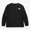 North Face Kids Explore Lettering Long Sleeve Round Tee Black Nt7tq52t