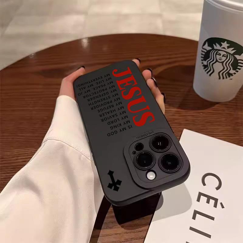 Slogan Pattern Matte Silicone Phone Case For iPhone 17 16 15 14 13 12 11 Pro Max Air XS X XR 7 8 Plus 16E Soft Shockproof Cover