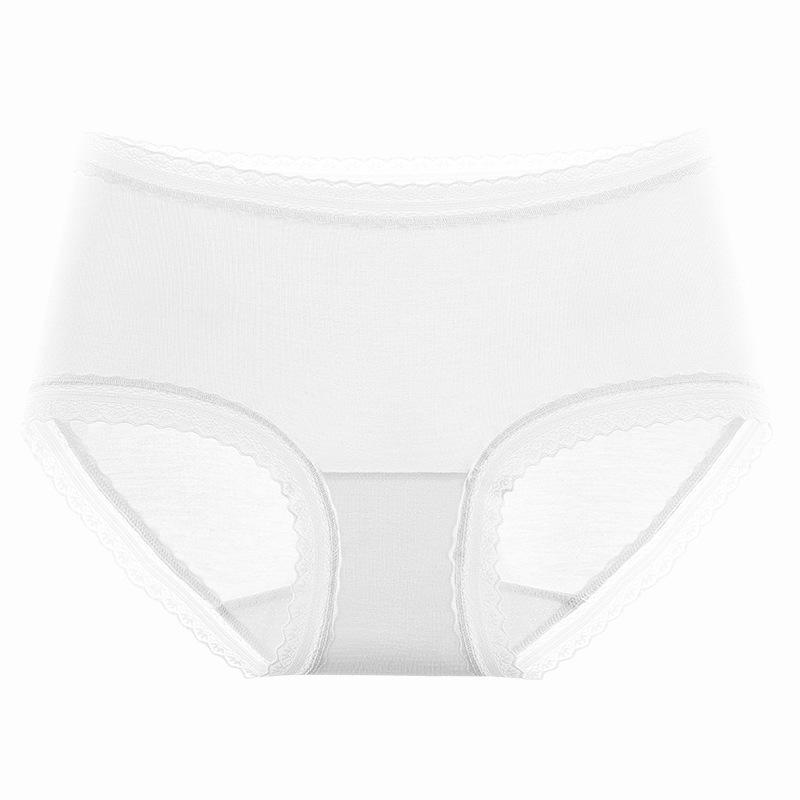Ladies Spring and Summer Lace Cloud Cotton Silk Crotch Comfortable Breathable Stretch No Trace Briefs L