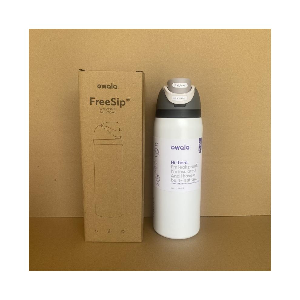 (VIOLA) Owala Borraccia Termica in Acciaio Inossidabile con Cannuccia, Borraccia Sportiva Senza BPA, Ottima per Viaggiare, 32 Oz,