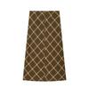 European Style Plaid Midi Skirt with Layered Decoration - Autumn 2025 Women's Fashion 