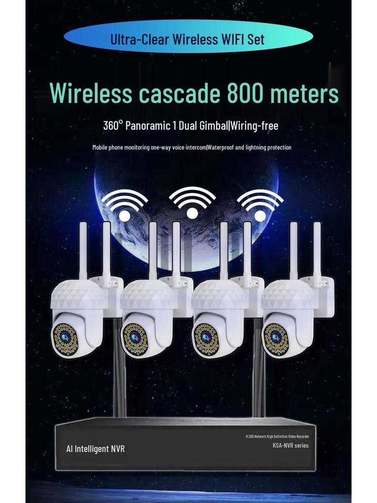 HD Wireless Rotating Camera Kit: All-in-One Indoor/Outdoor Remote Monitoring Device