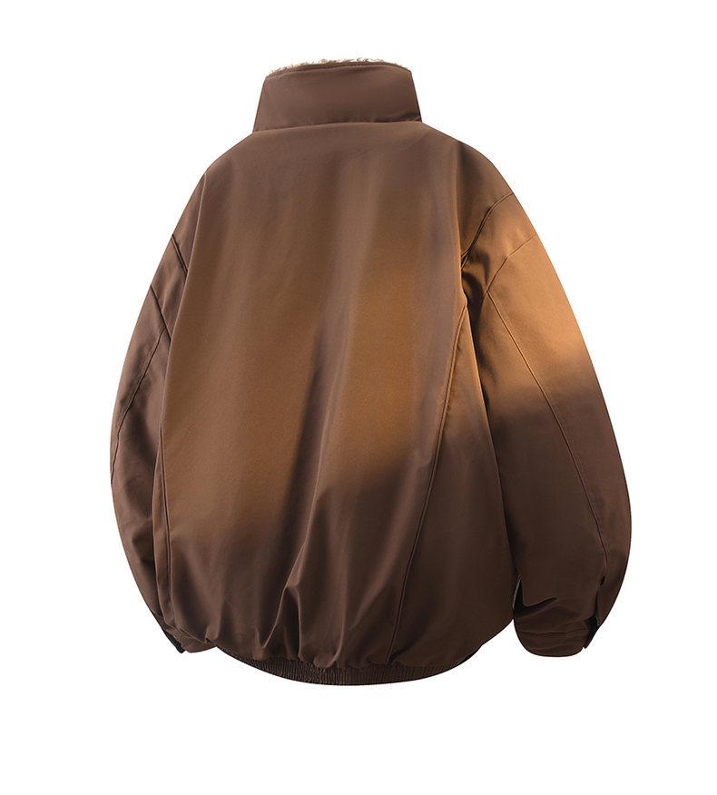 Herren Luxus Bergadler Lammwolle Winter Daunenjacke