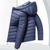 Light Down Jacket Men's Hooded Short Middle-aged and Young Men's Autumn Down Jacket