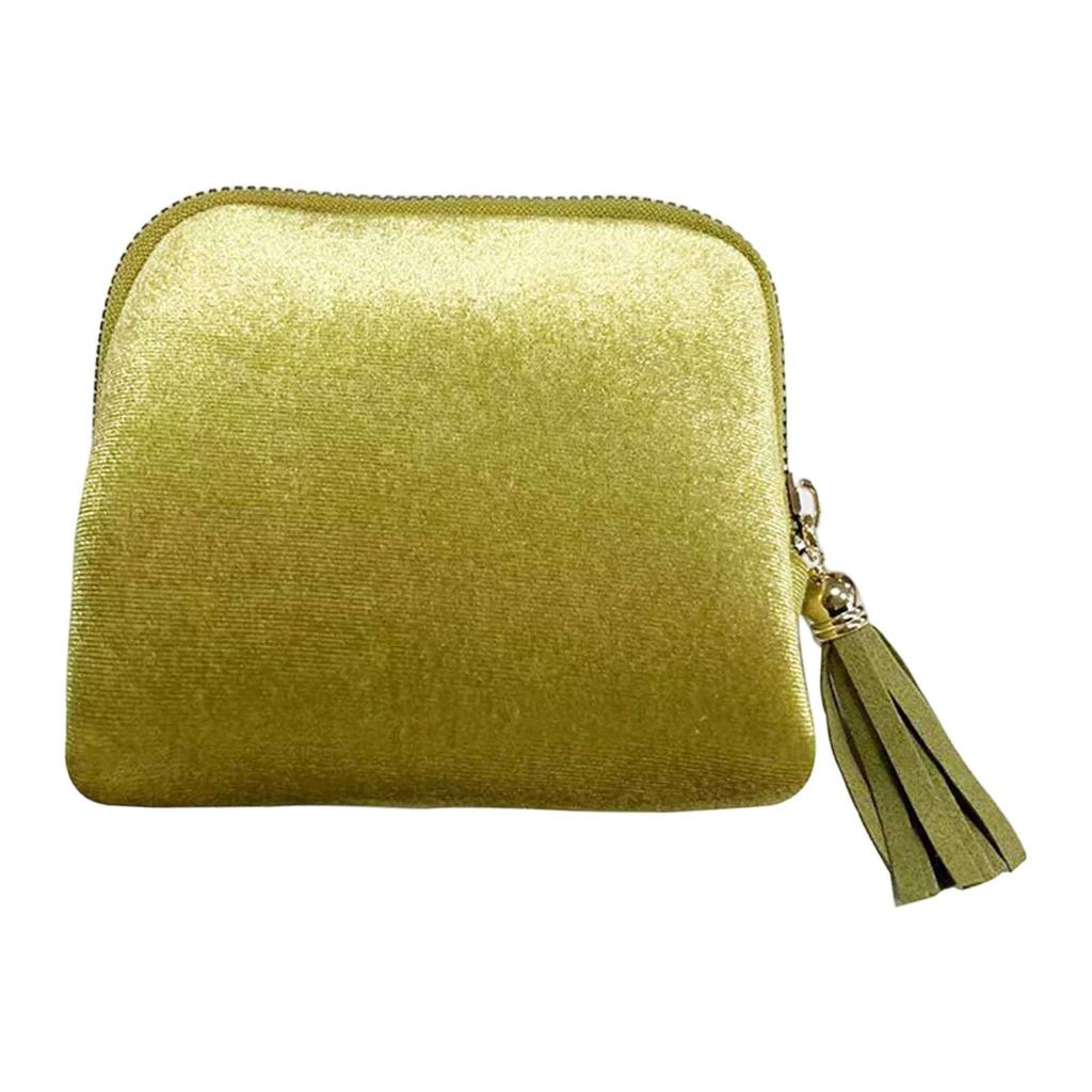 Case Organizer for Rings Bracelets Necklaces Earrings Velvet Chenille Tassel Zipper Storage Bag