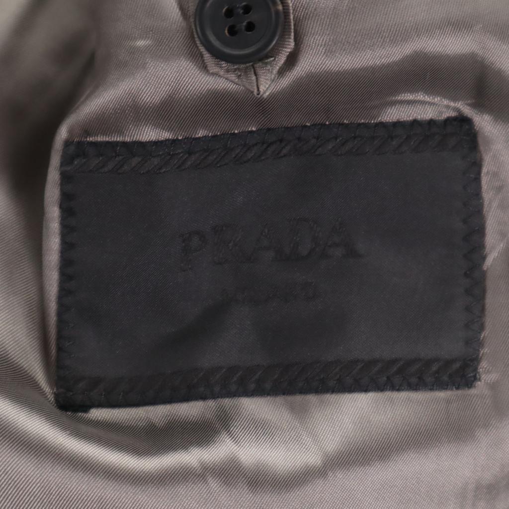Prada Made In Italy Wool Suit Setup 48R Gray Button Fly Men's Used