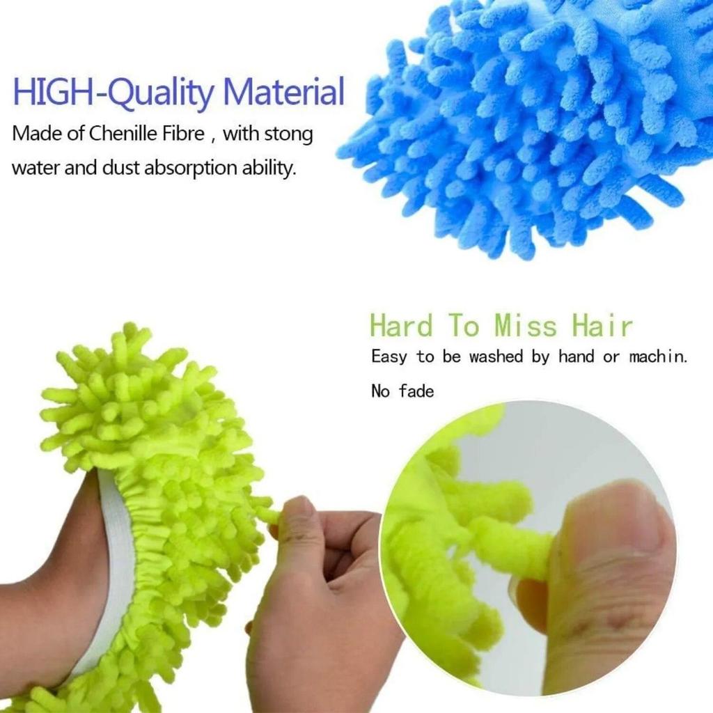 Microfiber Mop Slippers Shoes Cover Soft Washable Reusable Floor Polishing Dust Dirt Hair Men Women Sweeper Cleaning Mop Tool