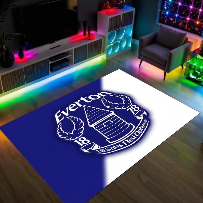 Everton Football Design Crystal Velvet Carpet Cozy Non?Slip Printed Rug For Bedroom Living Room Entrance