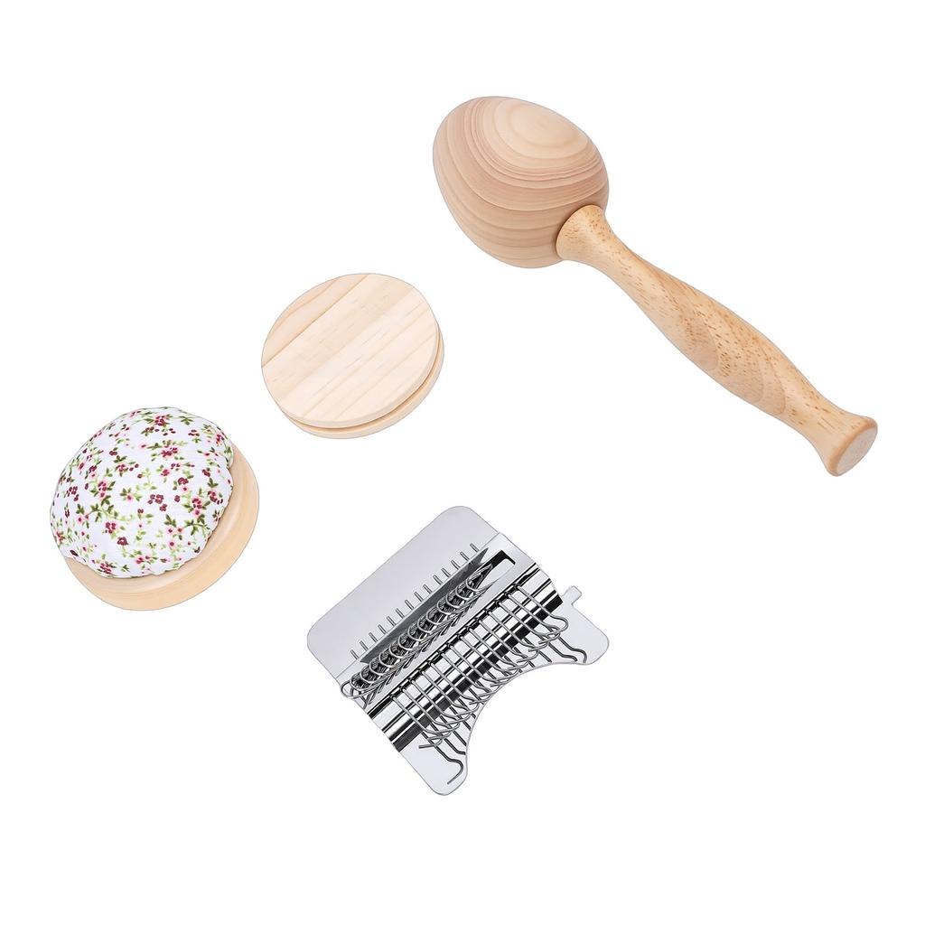 Mini Darning Tool Kit DIY Weaving Repair Tool Knit Patch Set with 50 Threads for Mending Socks Jeans Sweaters