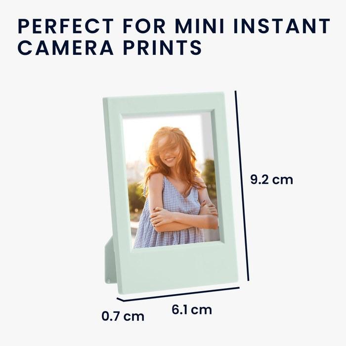 kwmobile 4x Photo Frames for Instax - Photo Stand for Instax Film, Instant Camera 9.2x6.1x0.7cm Light Gray/Light Blue/Light Green/Light