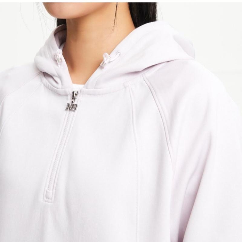 New Balance Hoodie Lqj Nbn0e4w832 26 Women S Signature bruShed Half Zip Hooded Top