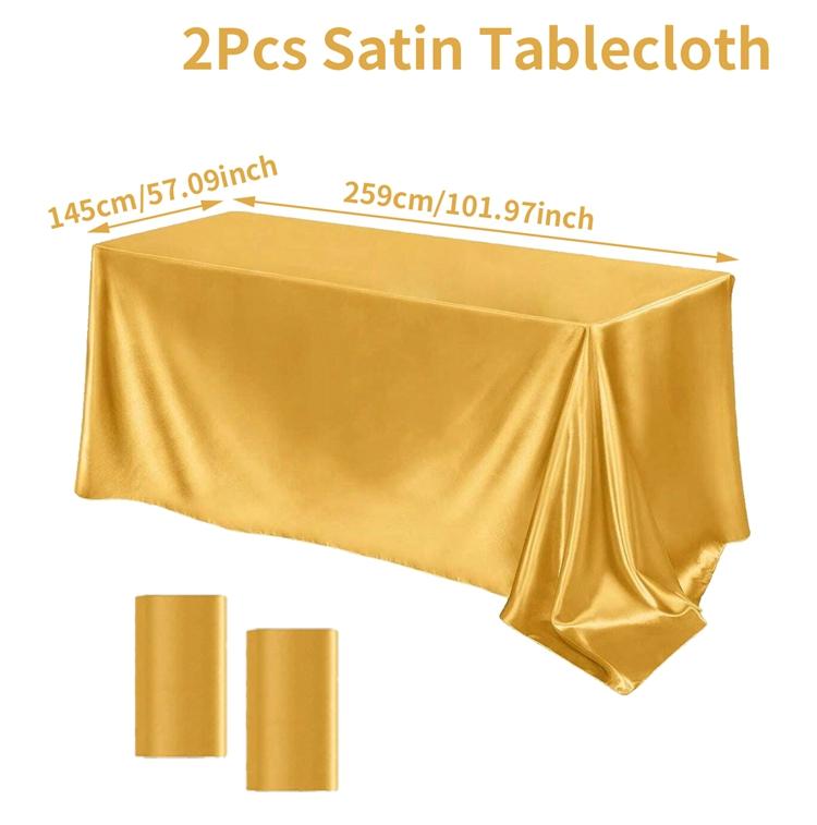 Rechteckiger Tischdecke Satin Tischdecke Helle Glatte Weiß Rosa Einfarbig Tischabdeckung Hochzeitsfeier Zubehör Tischdekorationen