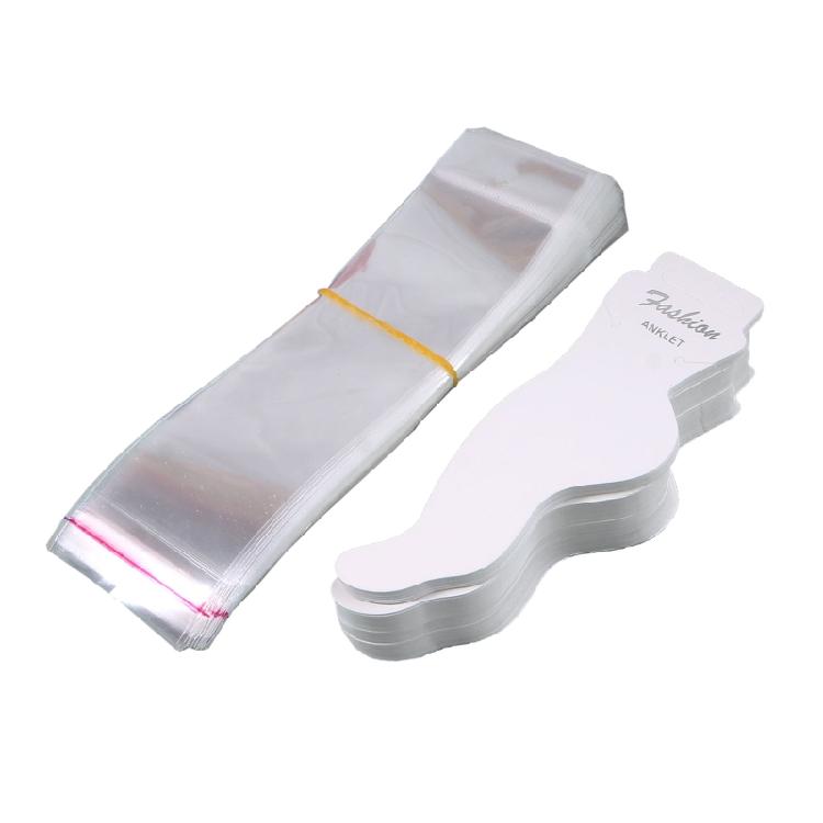 

100 Pcs Paper Anklet Display Cards Jewelry Display Card Blank Anklet Cards 1