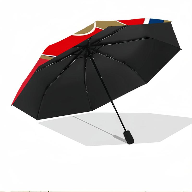 football team Print Automatic Open Close Umbrella, Portable Foldable Umbrella, for Outdoor Commute Camping Trip, Ideal Birthday Gift