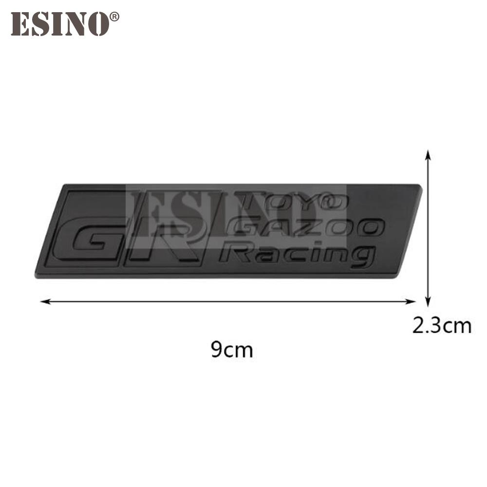RE1Car Styling Gazoo Racing GR 3D Car Front Grill Zinc Alloy Badge Adhesive Metal Emblem Decal for Toyota Supra AE86 GT86 Corolla