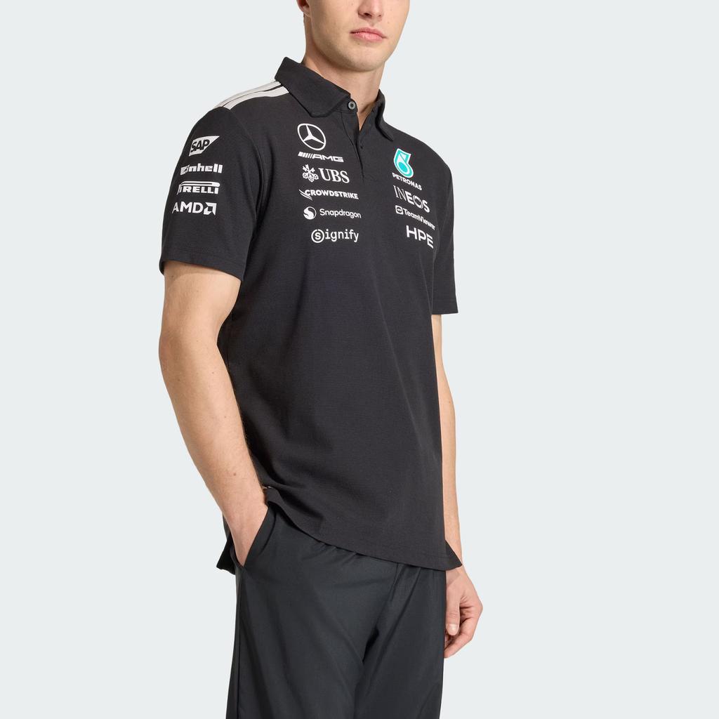 Adidas Mercedes - Amg Petronas Formula 1 Team Striped Short Sleeve Polo Shirt Men tops KE5523