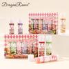 6Pcs Fresh Fruit Roll-On Lip Balm Moisturizing Clear Transparent Lip Oil Long Lasting Hydrating Lip Gloss Woman Makeup Cosmetics