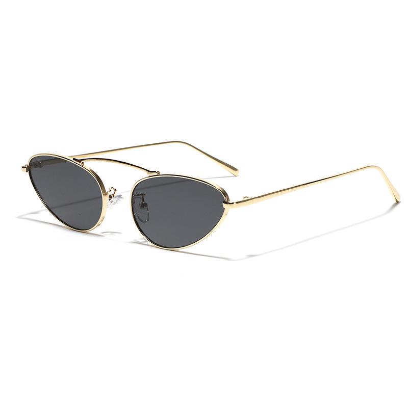 Glasses Metal Sharp Corner Cat-Eye Model Popular Personality Sunglasses Men'S Sunglasses Women'S New