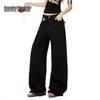 BEAUTIFUL WARDROBE Women's Retro High-Waist Wide-Leg Jeans