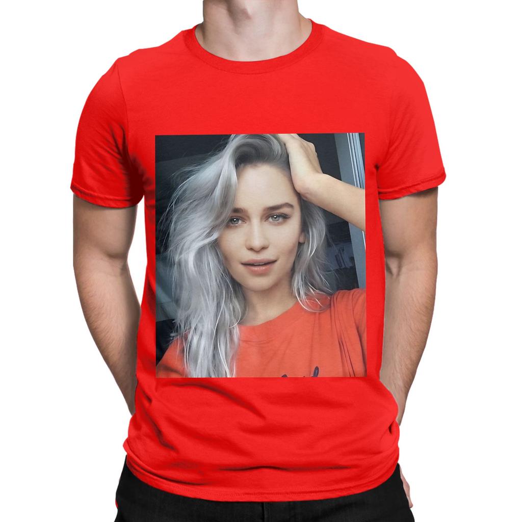 Emilia Clarke Orange Graphic 100 Cotton TShirt Emilia Clarke Tees Tops For Unisex