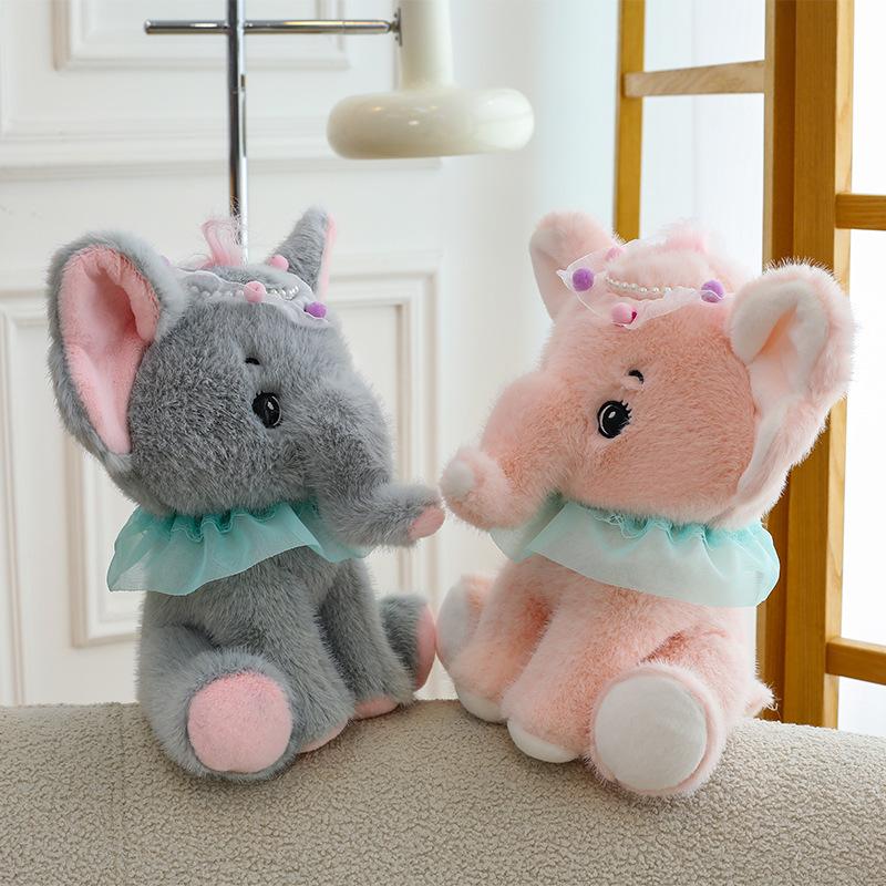 Super Cute Couple Baby Elephant Plush Toy Girl Birthday Gift Wedding Doll Car Bay Window Pillow