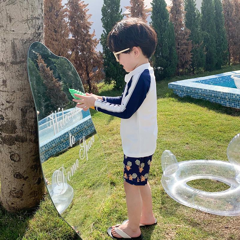 2025 Boys' Quick-Dry Long Sleeve Swimsuit Set - Infant To Youth Beachwear