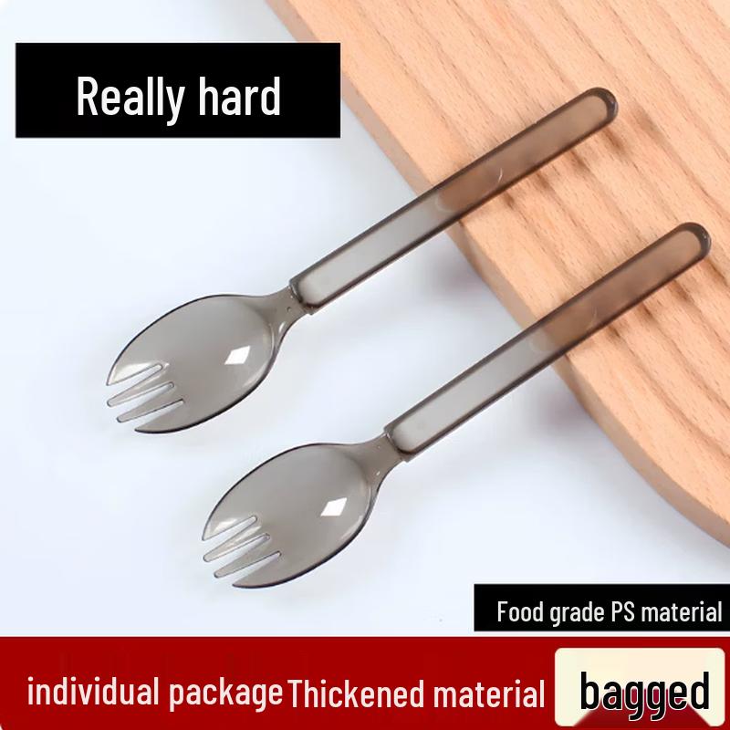 

Lefanjie Disposable Plastic Sporks - Individually Wrapped