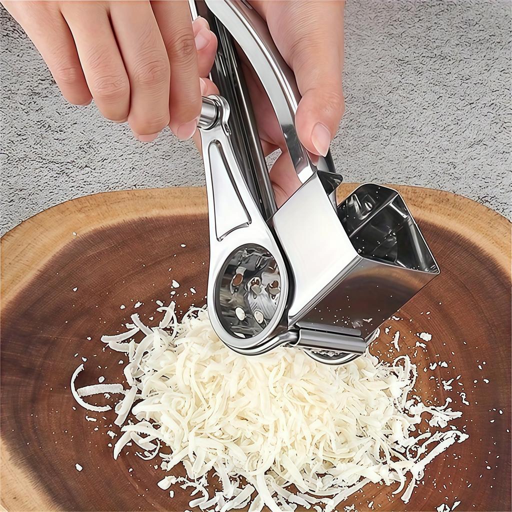 Handheld Stainless Steel Rotary Cheese Grater Kitchen Tool Garlic Carrot Cutter Slicer Shredder Grinder Cheese Slicer