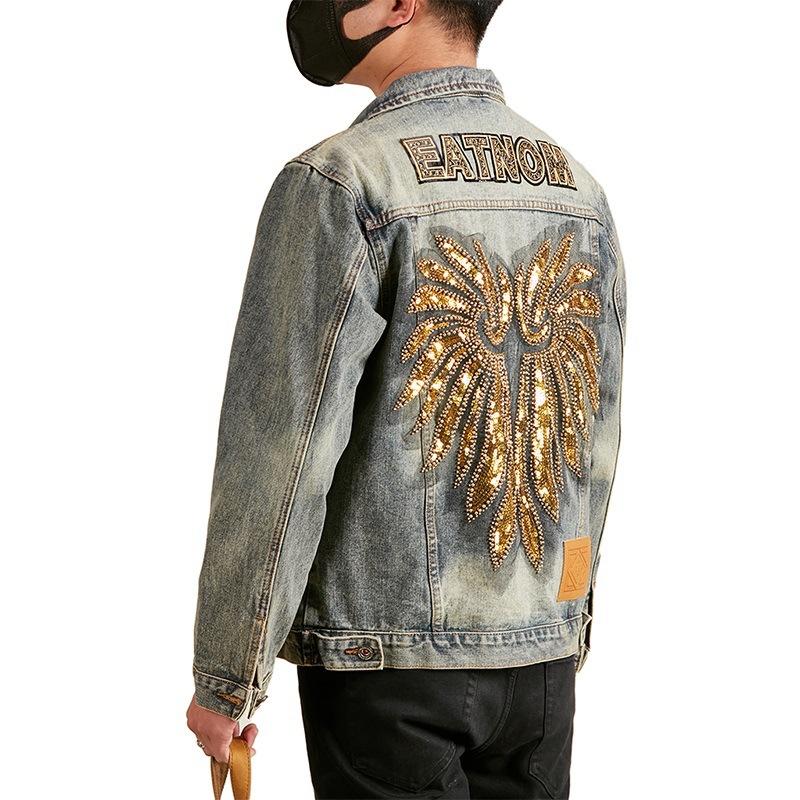 Denim Jacket Men's Spring and Autumn New Retro Handsome Jacket Top
