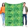Green Scales Pattern Blanket Cozy Soft Throw for Sofa Bed Lightweight Decorative for Home Living Room Bedroom Perfect Gift for A