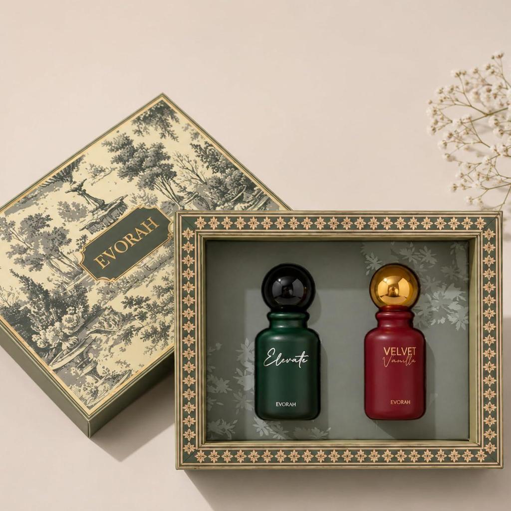 House Of Evorah Luxury His & Her Fragrance Gift Set (2 X 25 Ml) – Velvet Vanilla & Elevate