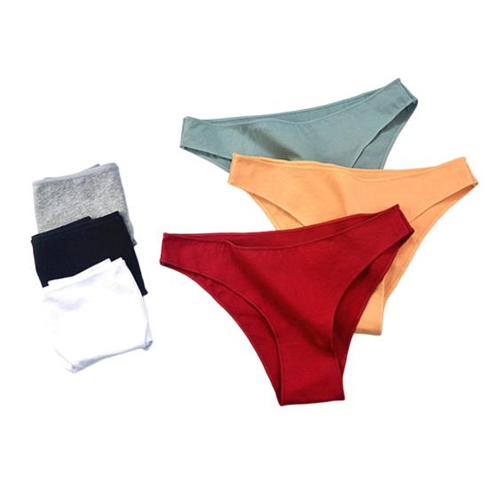 Cotton Thongs for Rise Sexy Seamless Breathable Women Soft Low Ladies Panties Stretchy