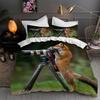 Fox Povlak na přikrývku Větev stromu Maskáčová ložní souprava Džungle Divoké zvíře Lesní Lov Chlapci Dospívající Muži Rustikální Selská Ložní souprava Podzim