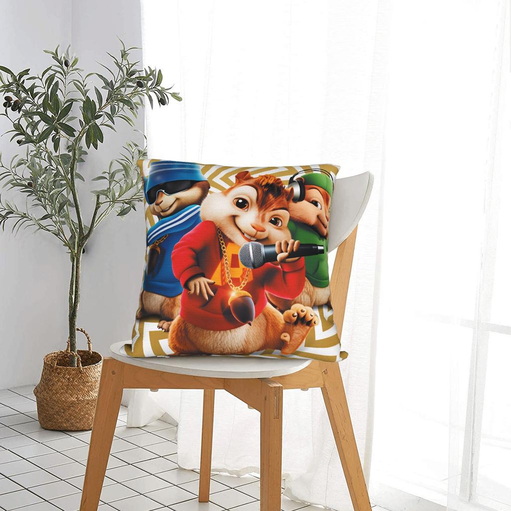 Pillow Cover Alvin and the Chipmunk Fashion Pillow Case For Sofa Couch Bed Living Room Pillowcases