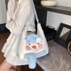 Sac à dos en peluche bonhomme de neige japonais avec design de fille de dessin animé pour un usage quotidien décontracté