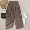 2024 Women's High-Waisted Wide-Leg Cropped Casual Pants