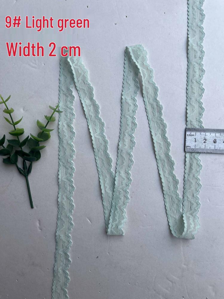 Elastic Lace Trim for Lingerie In Black, White, Red, Yellow, Pink, and Light Green - Perfect for DIY Sewing and Garment Accessories