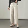 High-Waist Petite Tencel-Cotton Harem Pants for Women - 2025 Autumn Collection, Nine-Point Wide-Leg Casual Design