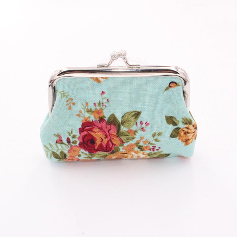 1Pcs  Elegant Roses Canvas Mini Coin Purses Zero Wallet ,Lady Zero Wallets And Coin Bag Child Girl Women Change Purse
