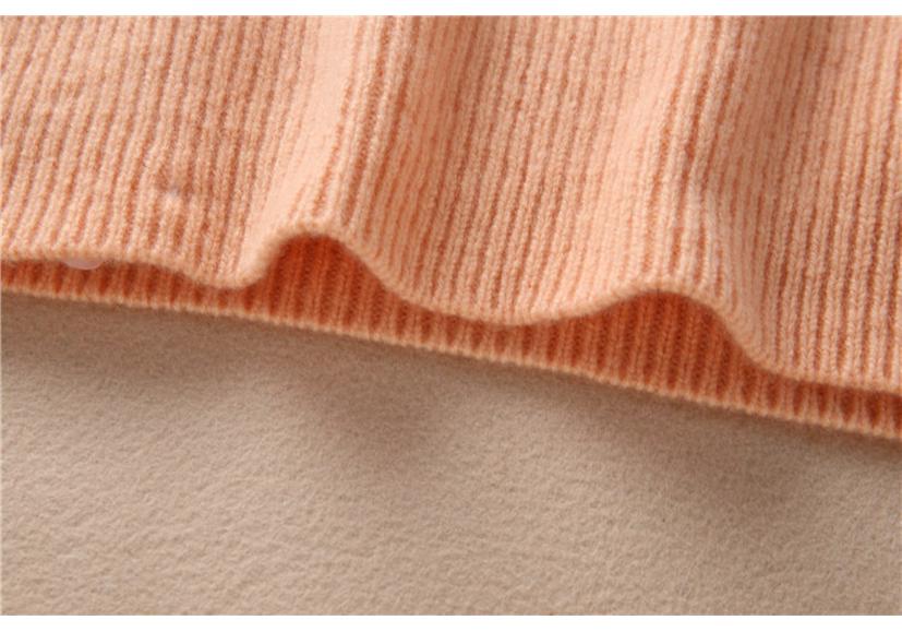 Ordos Cashmere Women's Stand-up Collar Garter Stitch Base Layer (Thickened Version)