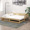VidaXL Trundle Bed 2x(90x200) Cm Solid Pine Wood 3083694