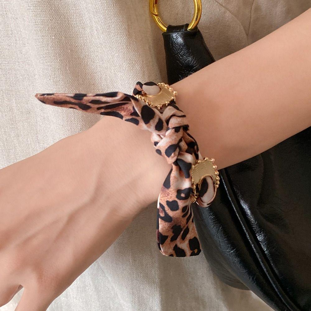 Exaggerated Silk Cuff Bracelet Europe American Style Bohemian Scarf Bangle Gift