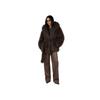 Womens Oversized Faux Fur Coat With Hood Longline Streetwear Winter Jacket In Beige Chocolate Wine Red