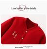 Premium Cotton Red Baby Romper - Thickened for Warmth, Perfect for Newborns in Autumn and Winter.