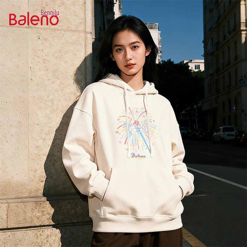 Baleno Women s Relaxed Fit Hooded Graphic Sweatshirt L