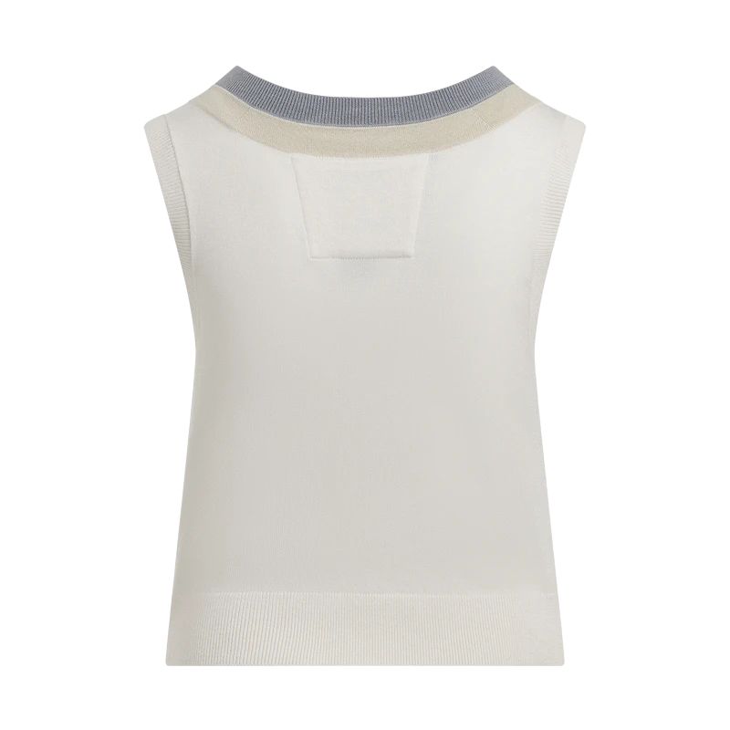 Under Armour SS25 Premier Sweater Casual Comfortable Color Block Sports Vest Women Sweater White 1388699-100