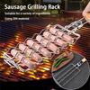 Stainless Steel Barbecue Mesh, Detachable Folding Grill Clip, Ham Sausage Specific Grill, Outdoor Portable Barbecue Rack